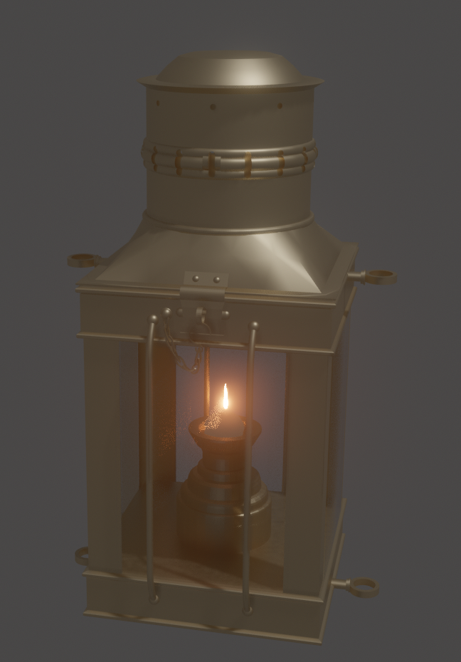 Vintage Brass Oil Lamp